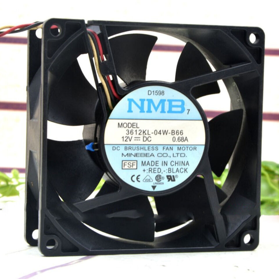 new 1PC NMB 3612KL-04W-B66 12V 0.68A 9232 Temperature Control Industrial Cooling Fan - NMB