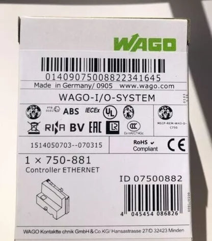 new 1PC Wago 750-881 Ethernet Controller PLC Module 750881 ping - WAGO