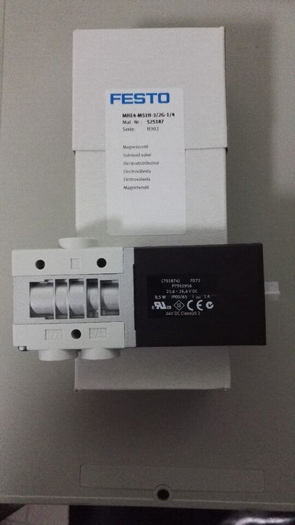 new 1PC Festo MHE4-MS1H-3/2G-1/4 525187 Solenoid Valve In Box ping - FESTO