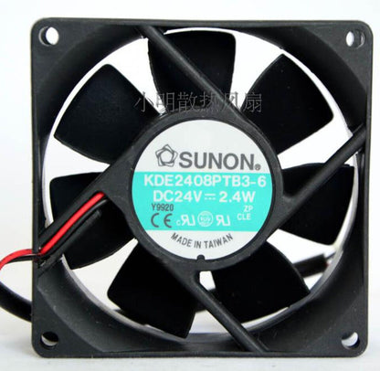 new 1PC SUNON KDE2408PTB3-6 DC24v 80x80x25 8025 8cm Industrial Cooling Fan - SUNON