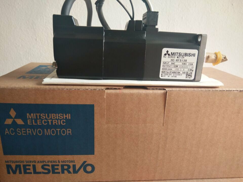 MITSUBISHI 1PC SERVO MOTOR HC-KFE13B, HIGH PERFORMANCE SERVOMOTOR FOR INDUSTRIAL APPLICATIONS, 100W, 1300 RPM, 12V DC, MECHANICAL DRIVER, Durable and Efficient - MITSUBISHI