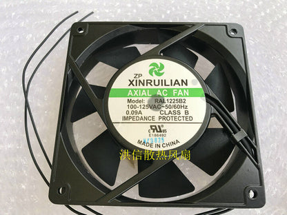 new 1 pcs Fan 12CM 2 Wire Aluminum frame RAL1225B2 110-125VAC 0.09A 12025 - ELECTRICALCOMPONENTSXYZ