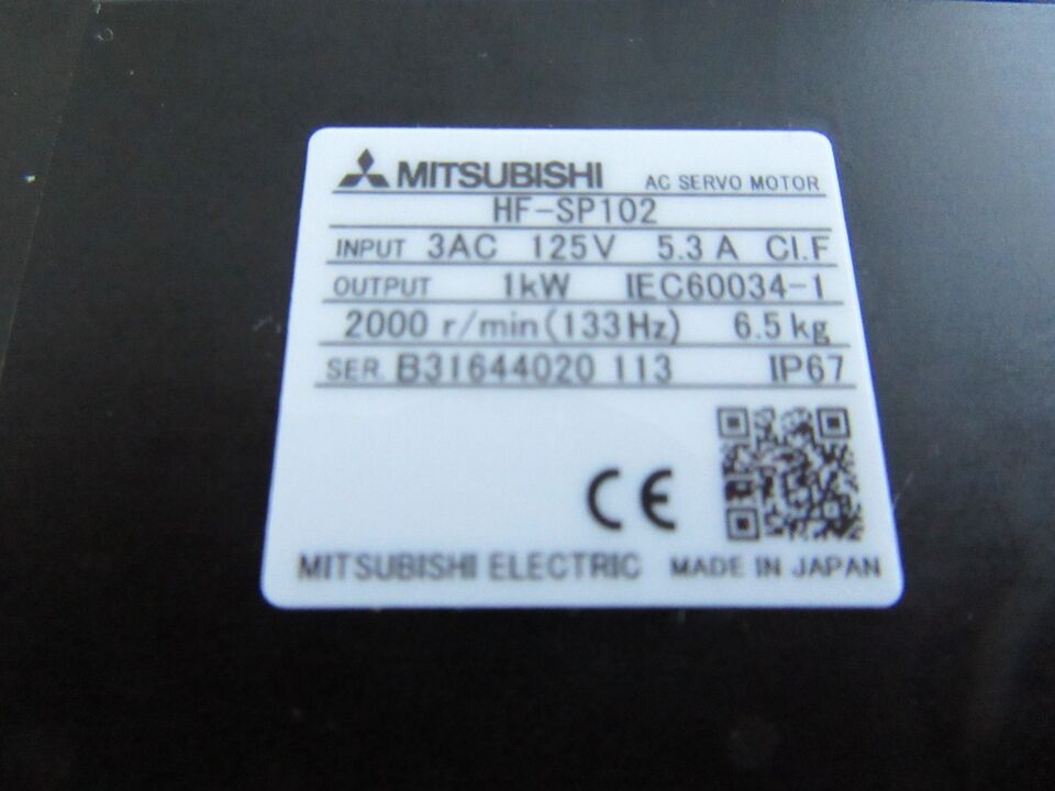 Mitsubishi HFSP102 Servo Motor – One Year - MITSUBISHI