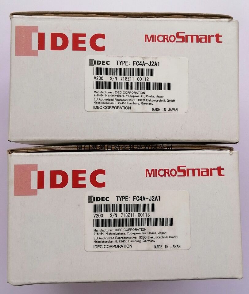 One IDEC FC4A-J2A1 Programmable Controller with 4 inputs and 4 outputs, supports I2C and SPI communication, designed for industrial automation applications - IDEAC