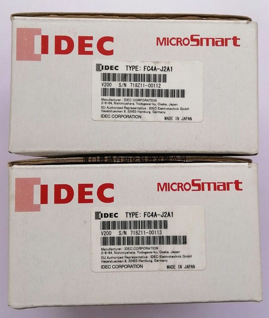 One IDEC FC4A-J2A1 Programmable Controller with 4 inputs and 4 outputs, supports I2C and SPI communication, designed for industrial automation applications - IDEAC