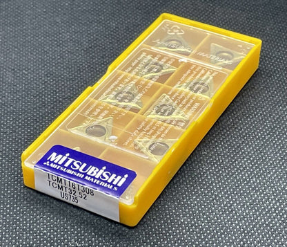 new 10pcs/box Mitsubishi TCMT16T308 US735 TCMT32.52 Carbide Inserts - MITSUBISHI