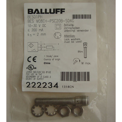 1 PC BALLUFF Proximity Switch Sensor M08EH-PSC20B-S04G - BALLUFF
