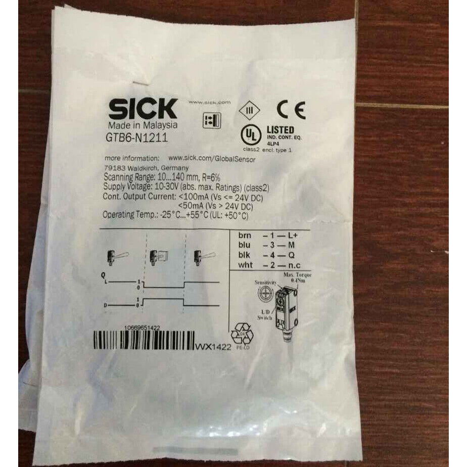 new SICK GTB6-N1211 Photoelectric Sensor One GTB6N1211 - SICK