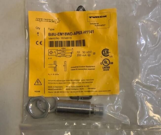 new TURCK BI8U-EM18WD-AP6X-H1141 1634816 Inductive Sensor ping - TURCK