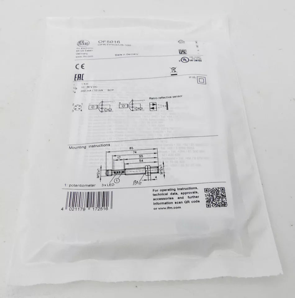 IFM OF5016 Proximity Switch Sensor - IFM