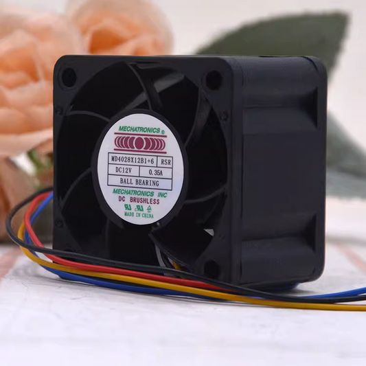 new 1 PCS Fan 4cm 4 pin Cooling fan MD4028X12B1+6 DC12V 0.35A 4028 - ALCONEX
