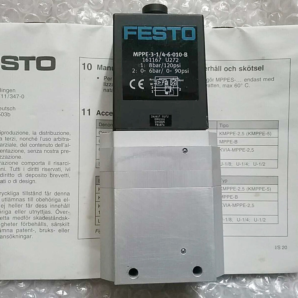 new 1PC FESTO MPPE-3-1/4-6-010-B 161167 Proportional Valve ping - WESTFALISCHE VERKEHRSMITTELSTEUERUNGSTECHNIK KGAA FESTO