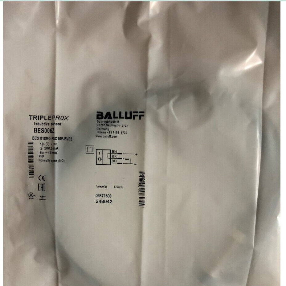 1PC BALLUFF Proximity Switch M18MG-PSC16F-BV02 - BALLUFF