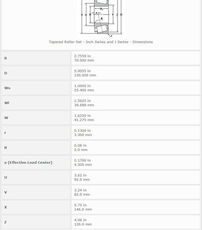 new 1PC NTN JH913848/JH913811 Tapered Roller Bearing 70x150x25.4mm. - NTN