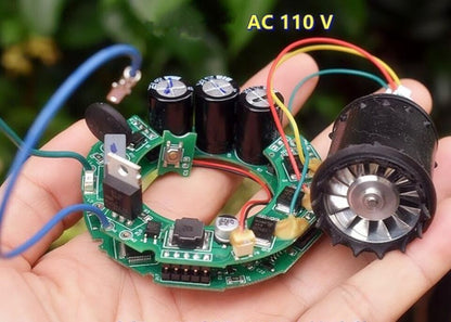 new Ultra-high Speed Motor With Driver Board AC110V Brushless Motor Mini Ducted Fan - OMRON