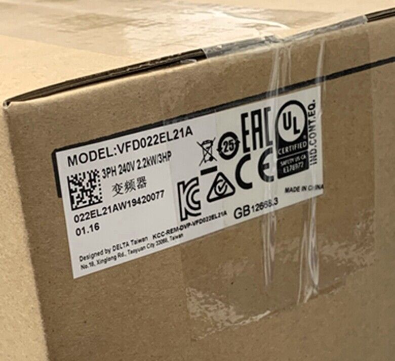 new 1PC Delta VFD022EL21A Inverter 1Phase 220V 2.2KW 3HP ping - DELTA