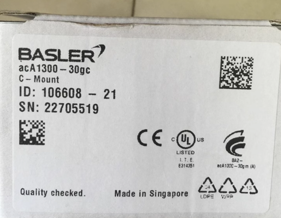 BASLER acA1300-30gc Industrial Camera Unique Solution for PLC Applications - BASLER