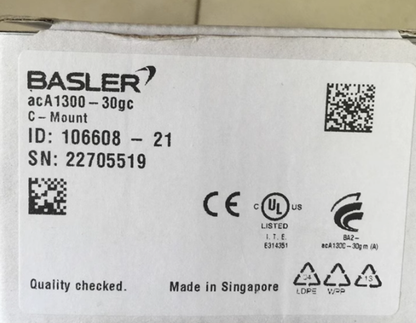 BASLER acA1300-30gc Industrial Camera Unique Solution for PLC Applications - BASLER