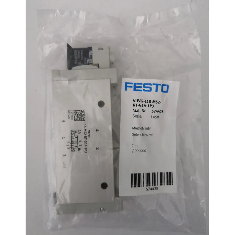 Festo VUVG-L18-M52-RT-G14-1P3 574428 Solenoid Valve One – Industrial Automation Solutions - FESTO