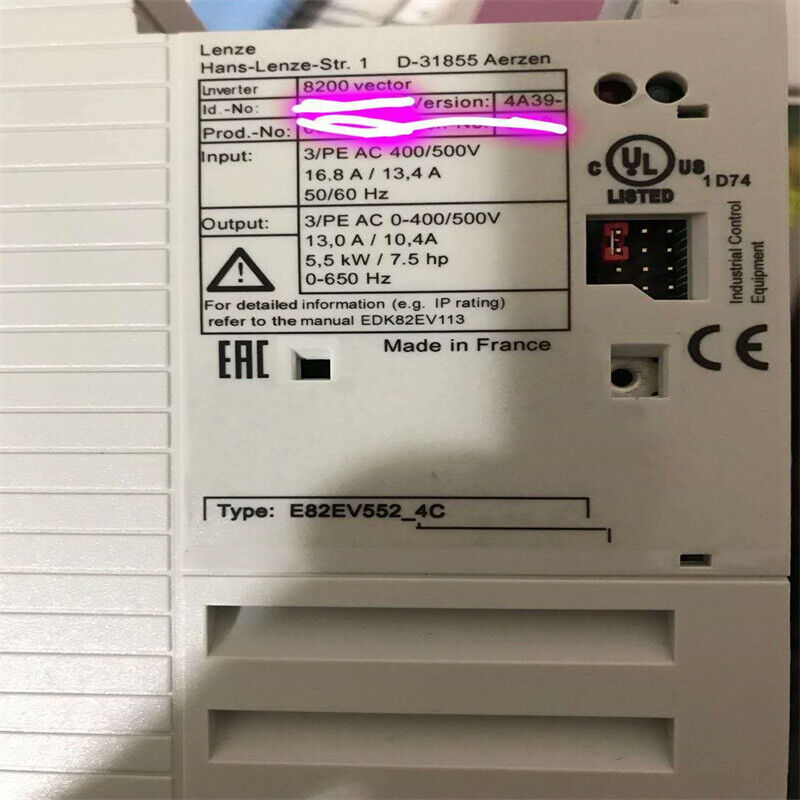 new 1PC LENZE E82EV552K4C Inverter E82EV552_4C ping - LENZE