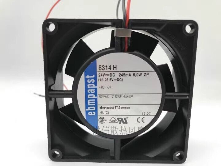 new 1 pcs 8CM 2 WIRE Axial flow fan 8314H DC24V 6W 8032 FAN - KOEED