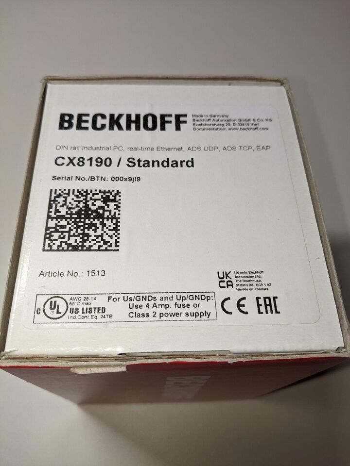 new Beckhoff CX8190 Hat Rail Industrial PC  and  Packaging-