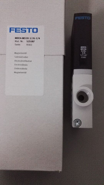 new 1PC Festo MHE4-MS1H-3/2G-1/4 525187 Solenoid Valve In Box ping - FESTO