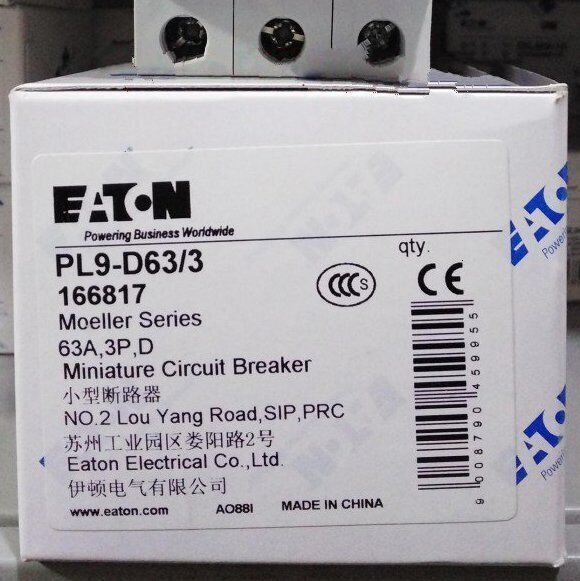 new Eaton Moeller PL9-D63/3 1PC  PL9D633 ping Moeller