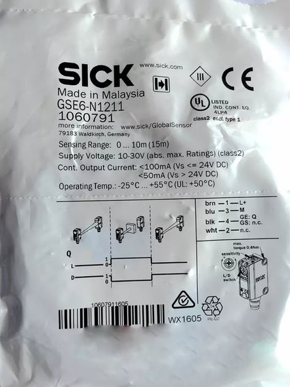 new 1PC Sick GSE6-N1211 Photoelectric Sensor GSE6N1211 - SICK