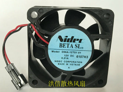 new 1PC inverter cooling fan 6025 D06A-12TS1 01 DC12V 0.21A 6CM 60*60*25MM - SIGMA