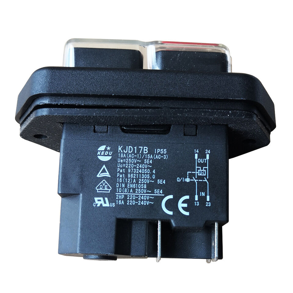 new KEDU KJD17B 4-Terminals Electromagnetic Pushbutton Switches for Electric Slicer - KEDU