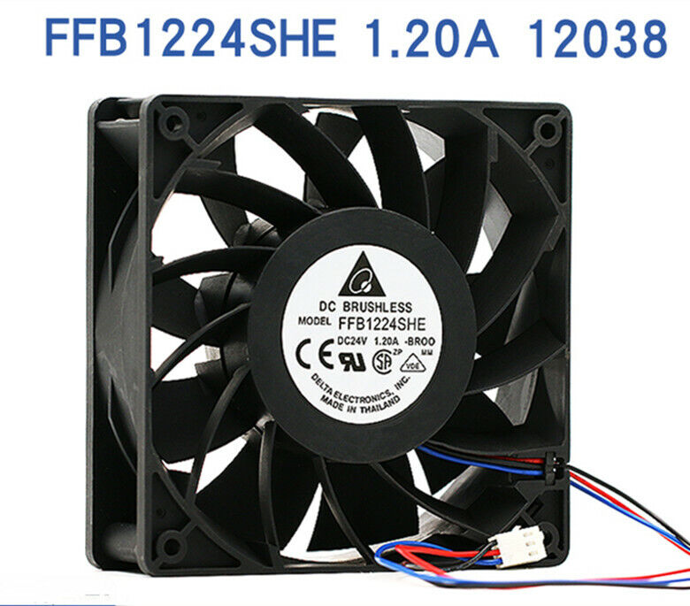new 1PC Delta FFB1224SHE-BR00 12038 24V 1.20A 3-pin large air volume inverter fan - DELTA