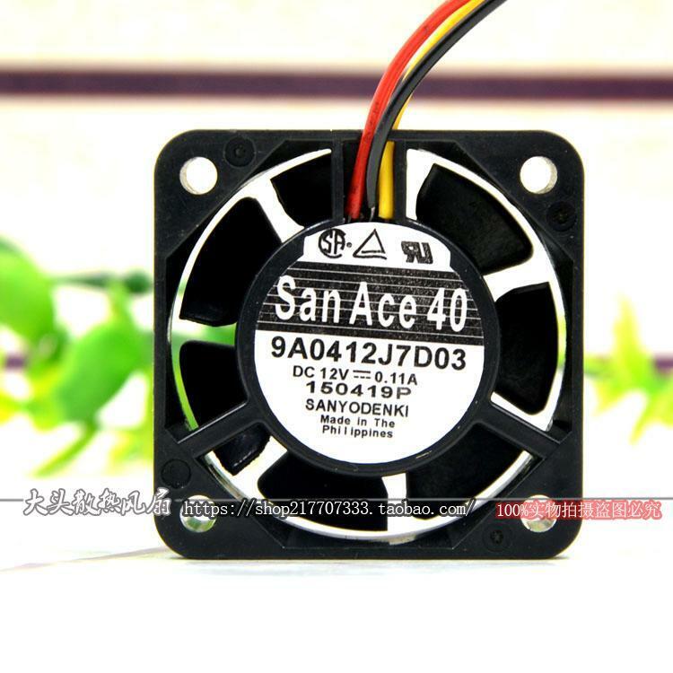 new 1pc Double Ball 3-wire Cooling Fan 9A0412J7D03 DC12V 0.11A 4015 4CM - LAN(VERTICAL)