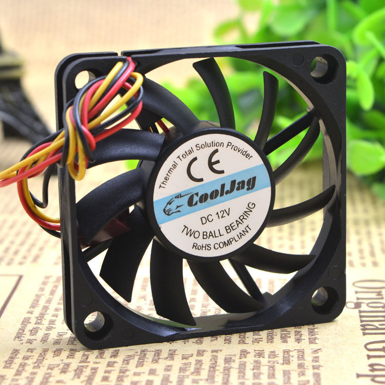 used 2pcs  Double ball bearing cooling fan  R126010BU 6010 6CM 12V 0.35A