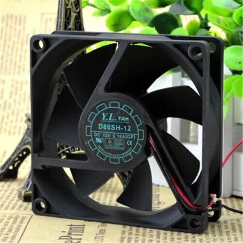Yate Loon D80SH12 Cooling Fan 12V 0.18A 8CM - YATE LOON