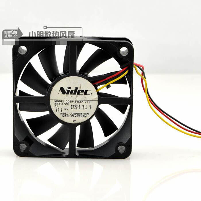 used 1 pcs silent cooling fan 6CM 6015 24V 0.10A D06R-24SS4 05B - DELTA