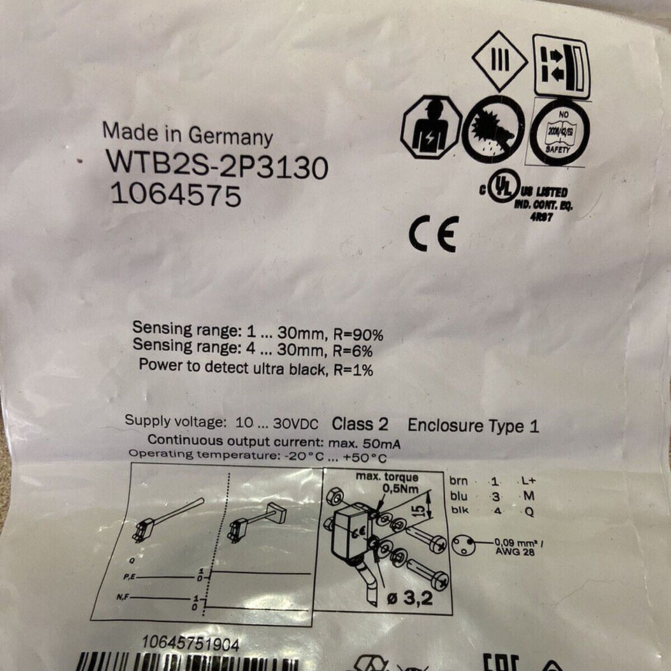 new SICK WTB2S-2P3130 Photoelectric Sensor One WTB2S2P3130 - SICK