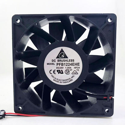 new 1PC Delta PFB1224EHE 12CM 12038 24V 1.08A 2-pin Cooling Fan - DELTA