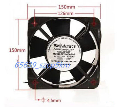 new 1PC 110 120VAC 50 60Hz 38W FP-108-EX-S1-B Rotary Cooling Fan - KOEED
