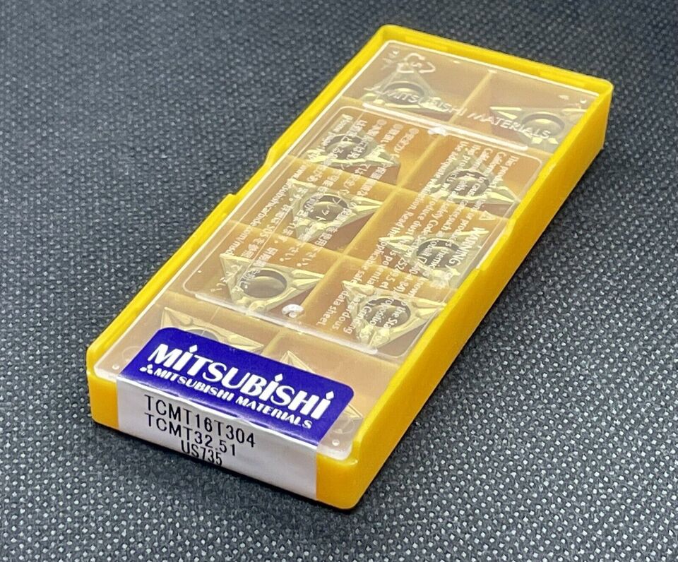 new 10pcs/box Mitsubishi TCMT16T304 US735 TCMT32.51 Carbide Inserts - MITSUBISHI