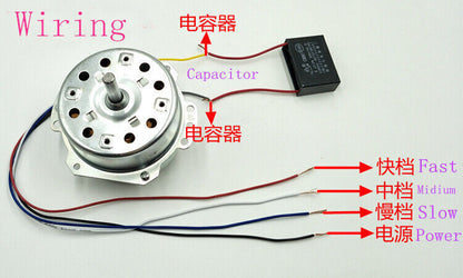 new Cold Warm Fan Motor Water Cool Air Conditioner 6Wire 3Position YYHS-75 80mm 220V - KOEED
