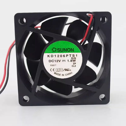 new 1PC SUNON KD1206PTS1 DC12V 1.8W 6cm 6025 2-wire cooling fan - SUNON