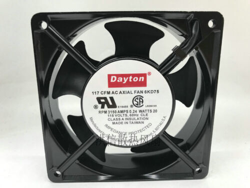 new 1 PCS 0.24A 12038 12CM Cooling Fan 117 CFM AC AXIAL FAN 6KD75 115V Fan - PLC INDUSTRY PRODUCT