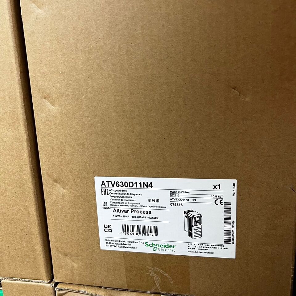 Schneider ATV630D11N4 Inverter – PLC Controller, High Efficiency, 1-Phase - SCHNEIDER