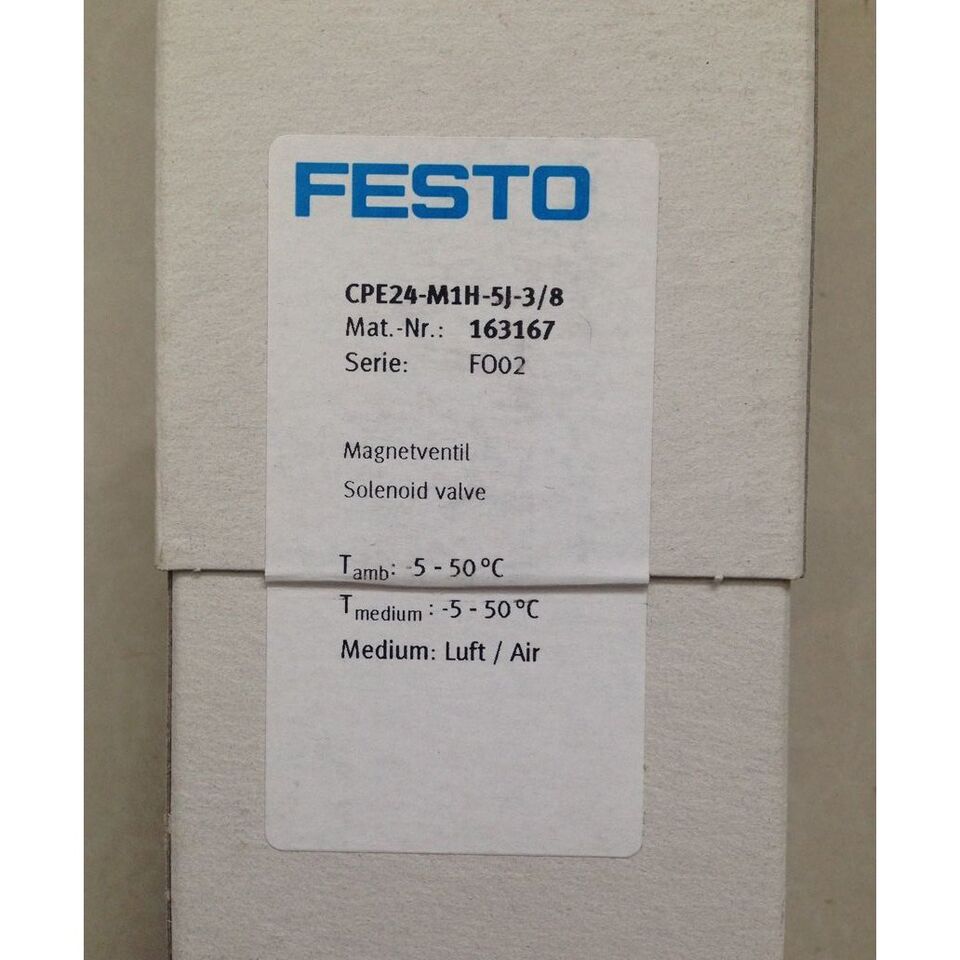 new 1PC Festo CPE24-M1H-5J-3/8 163167 Solenoid Valve ping - FESTO
