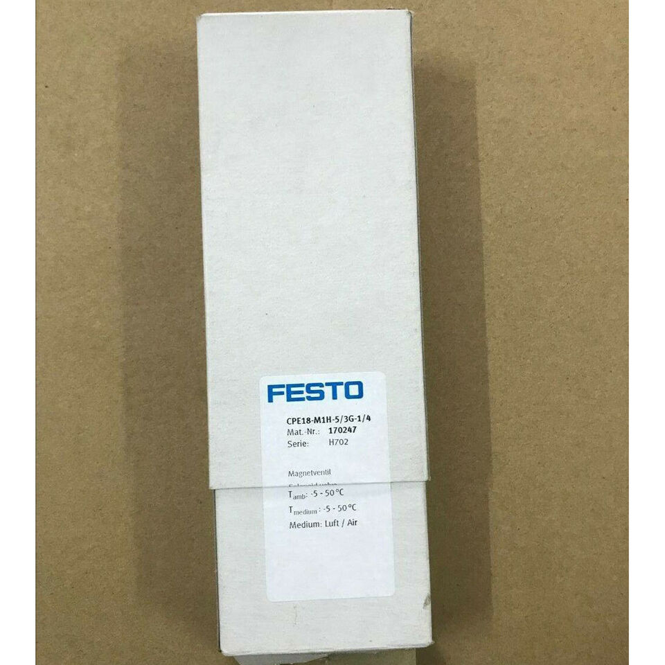 new Festo CPE18-M1H-5/3G-1/4 170247 Solenoid Valve One Ship CPE18M1H5/3G1/4 - FESTO
