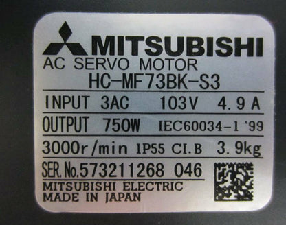 new 1PC Mitsubishi HC-MF73BK-S3 Servo Motor In Box ping
