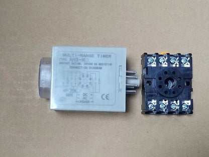 new 1set For With base + AH3-NC Time Relay AC 220V Multi-stage time relay - BRAND X