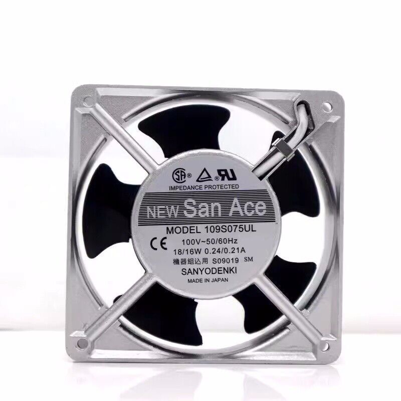 new 1Pcs San Ace120 18/16W 0.24/0.21A cooling fan 109S075UL - SAN ACE