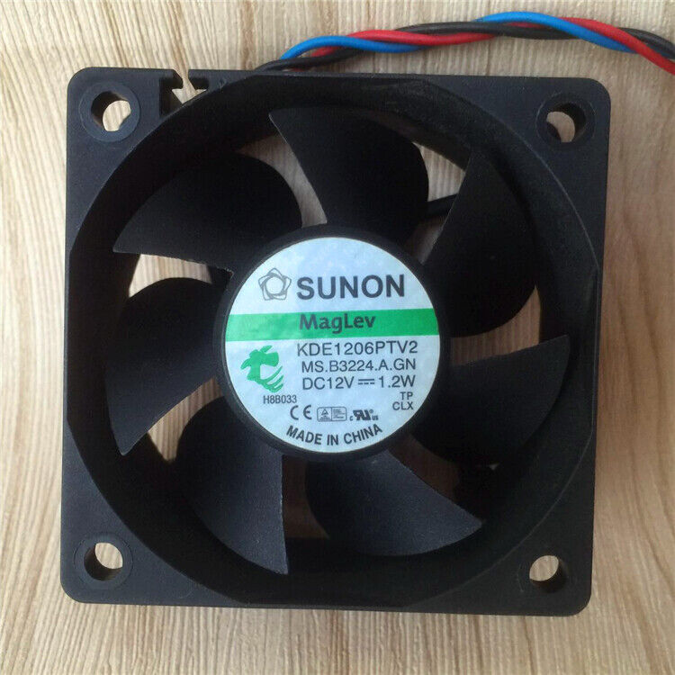new 1PC SUNON KDE1206PTV2 12V 1.1W 60*25MM 3-wire Cooling Fan - SUNON